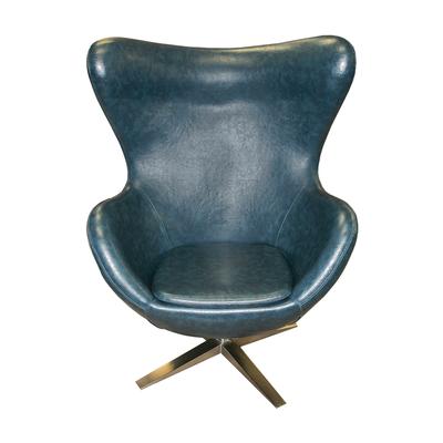 Vinyl Blue Egg Chair