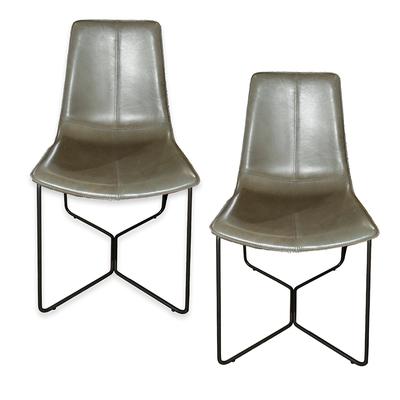 West Elm Pair of Slope Dining Chairs 