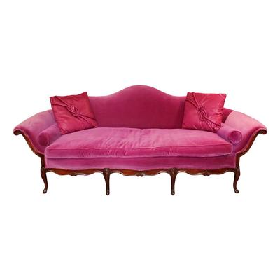 Purple Victorian Sofa with Pillows