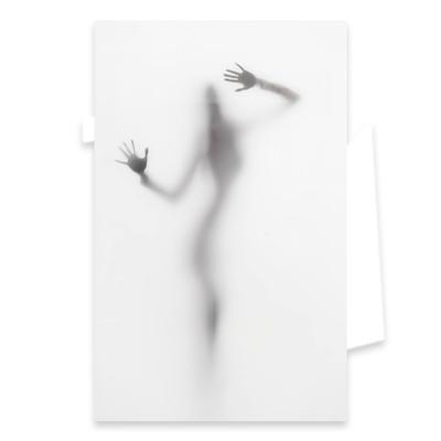 Ghostly Woman Glass Print