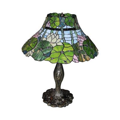 Open Top Stained Glass Shade Lamp