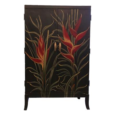 Chaise Entertainment Hand Painted Cabinet