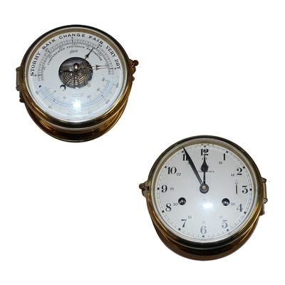  Mariner Schatz Ship Clock and Barometer