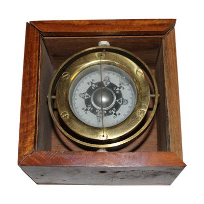 Japanese Brass Compass in Box
