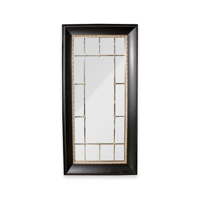 Black Sectioned Glass Mirror 