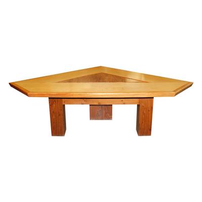Custom Two Tone Triangle Dining Table