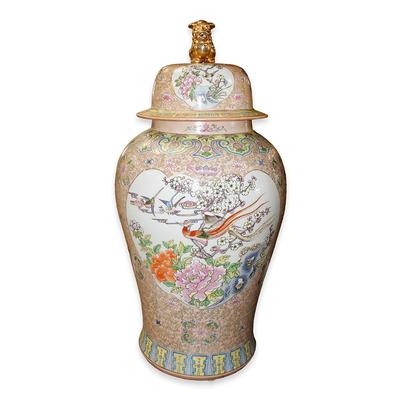 Large Porcelain Temple Jar 