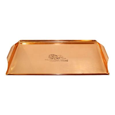 Copper Tray with Lion Design