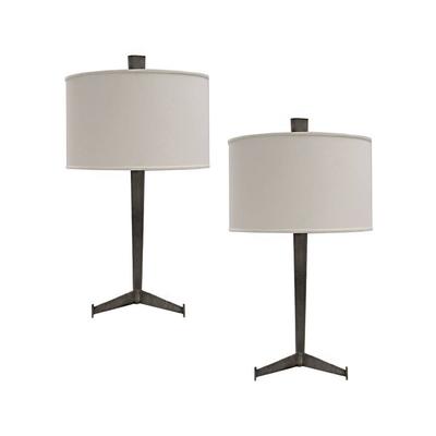 Pair of Global Views Studio Tripod Base Table Lamps