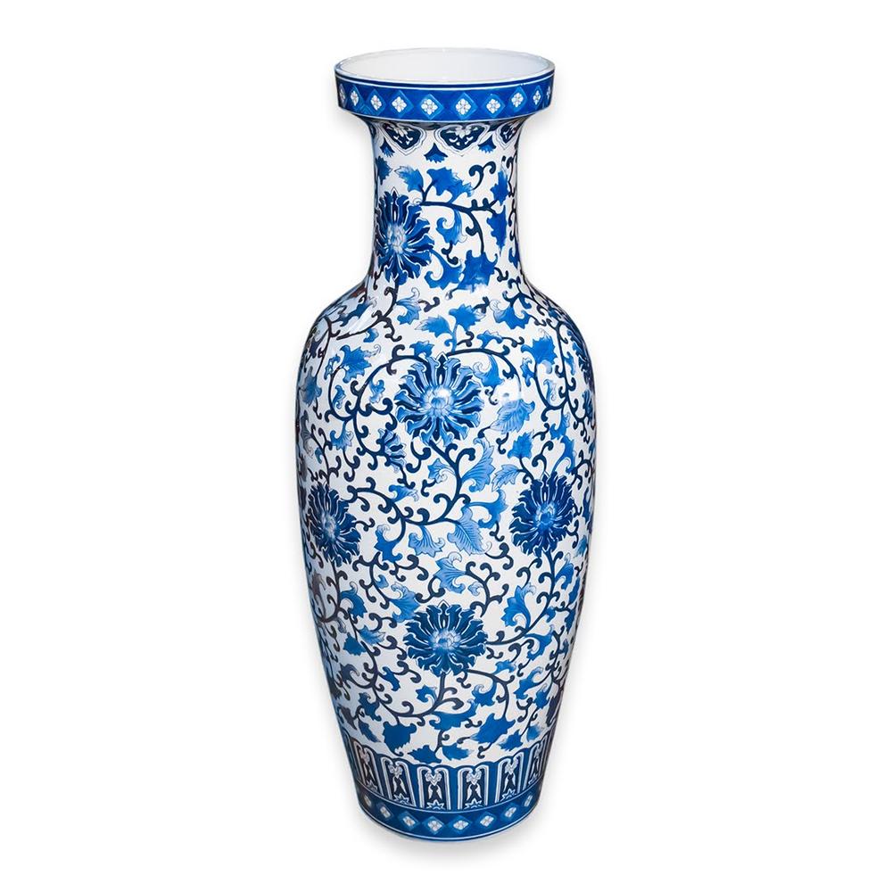  Blue & White Oriental Jar