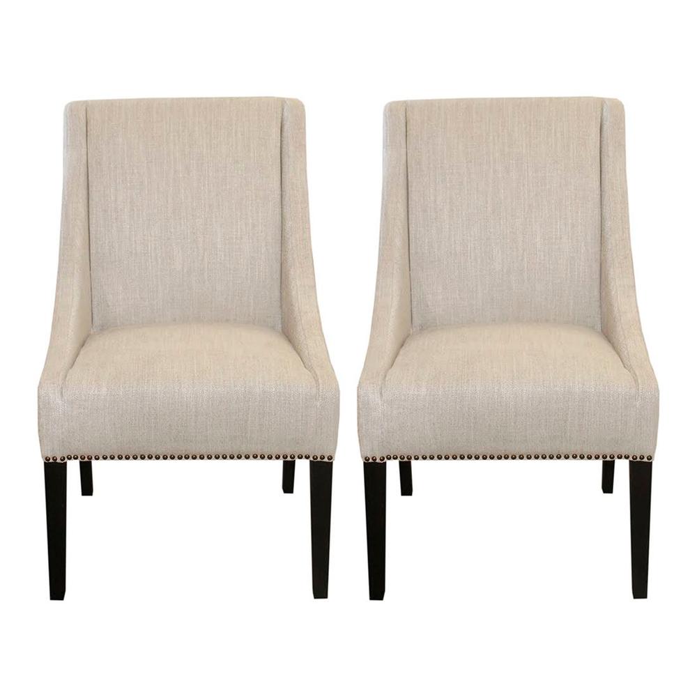  Pair Of Classic Concepts Nailhead Trim Dining Chairs