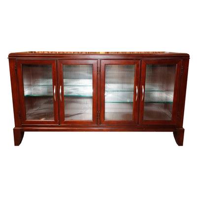 Cherry Wood Buffet with Glass Doors