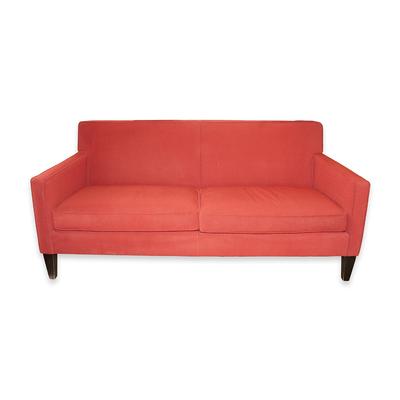 Crate + Barrel Red Hennessy Sofa 