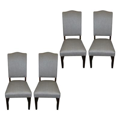 Set of 4 Upholstered Grey Chairs