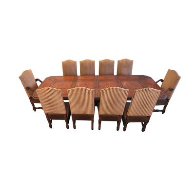 Maitland-Smith Dining Table with 10 Chairs