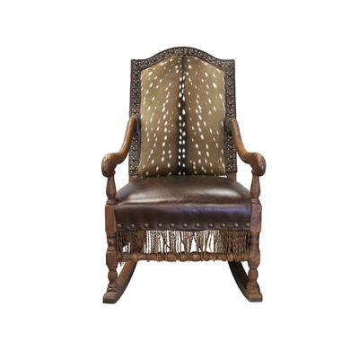 Old Hickory Tannery Rocker Chair with Fringe 