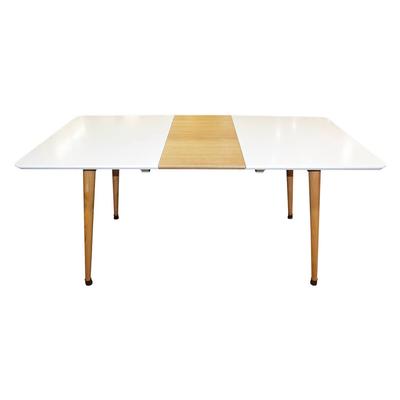 White & Wood Contemporary Dining Table