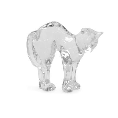 Baccarat Pouncer Crystal Cat Figurine