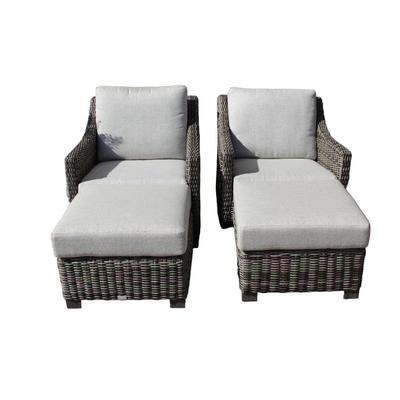 Ebel 4 Piece Outdoor Woven Chair with Ottomans