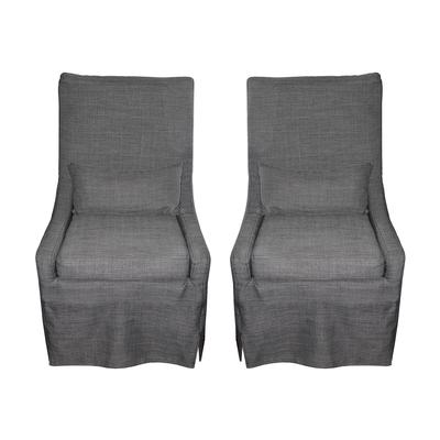 Pair of Skirted Dining Chairs