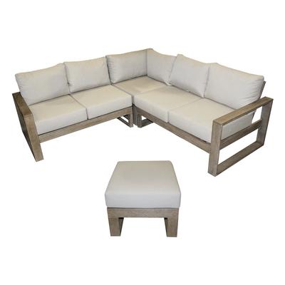 Living Spaces 4 Piece Malaga Corner Sectional with Ottoman