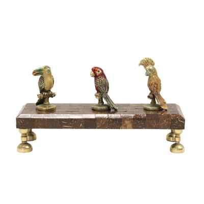 St. John Bird Wine Stoppers with Stand