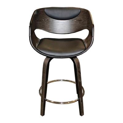 Faux Leather Mid Century Modern Stool