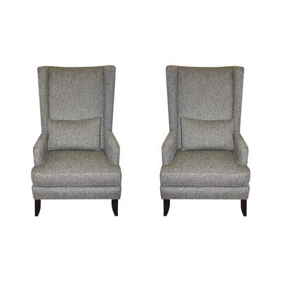 Pair of Fairfield Fabric Wingback Chairs