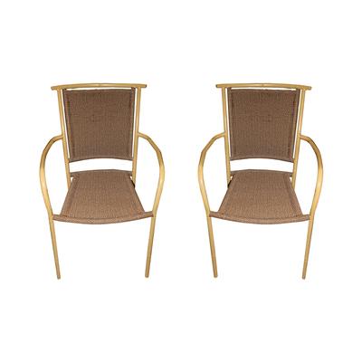 Pair of Bamboo Look Seat Chairs