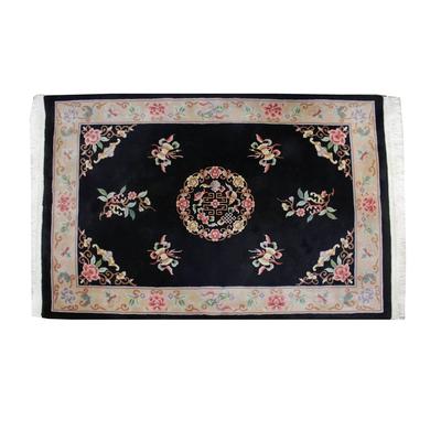 Chinese Black Area Rug 