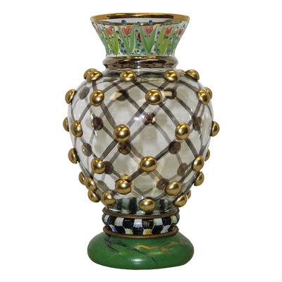 Mackenzie-Childs Lattice Bauble Floral Vase