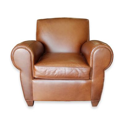 King Hickory Wingback Leather Chair 