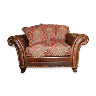 King Hickory Nailhead Trim Leather Chair 