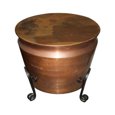 Copper Drum End Table