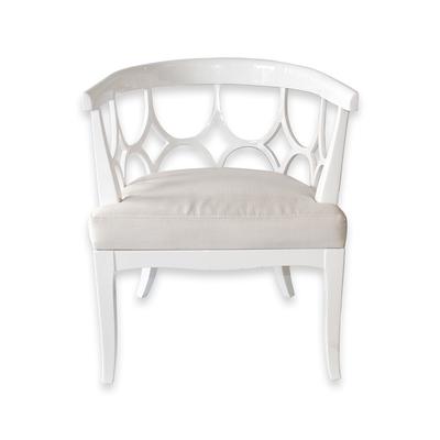 Charlotte White Ivy Emily Scalloped Chair