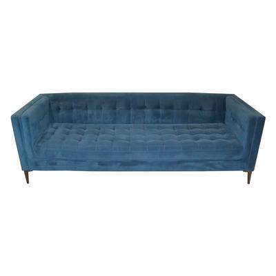  Living Spaces Tufted Mid Century Modern Sofa