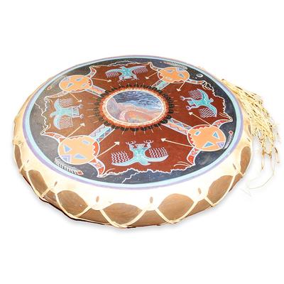 Native Large Dawn Sky Leather Drum 