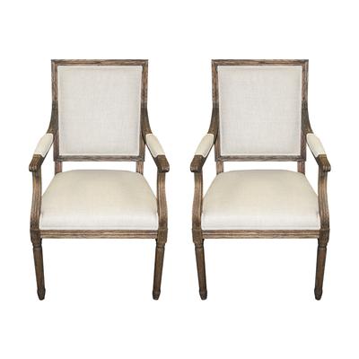 Restoration Hardware Pair of Square Back Armchairs