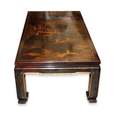 Asian Lacquered Coffee Table 
