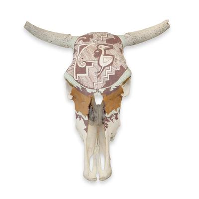 Rob Mccleallan Painted Steer Skull 