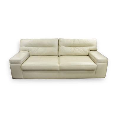 Two Cushion Leather Sofa