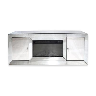 Mirrored Console With Fireplace 