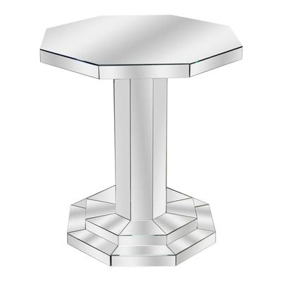  Octagon All Mirror End Table