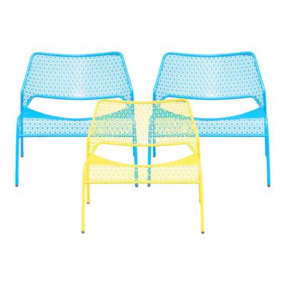 Set of 3 Blu Dot Hot Mesh Chairs
