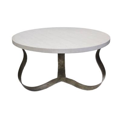 Round Oly Studio Shell Top Coffee Table 