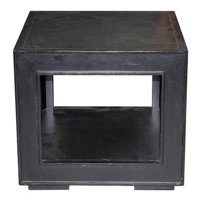 Bassett Black Modern Wood Square Table