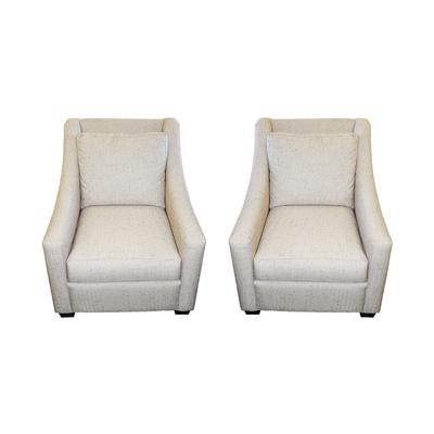 Kravet Pair of Fabric Cream Armchairs
