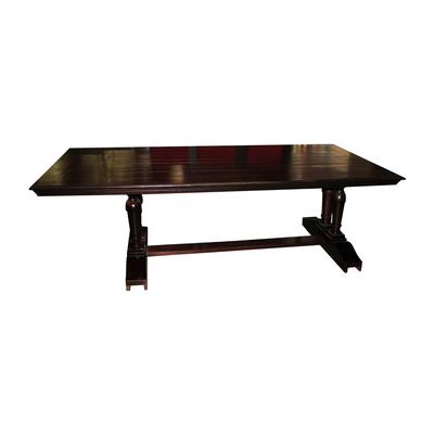 Long Rectangle Groove Dining Table