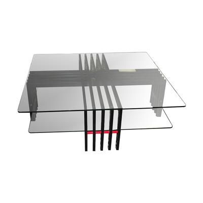 Square 2 Tier Glass Coffee Table
