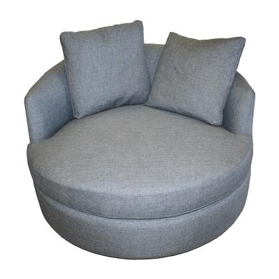 Crate and Barrel Fabric Round Swivel Chair